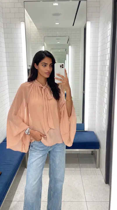 Blush Cape and Denim